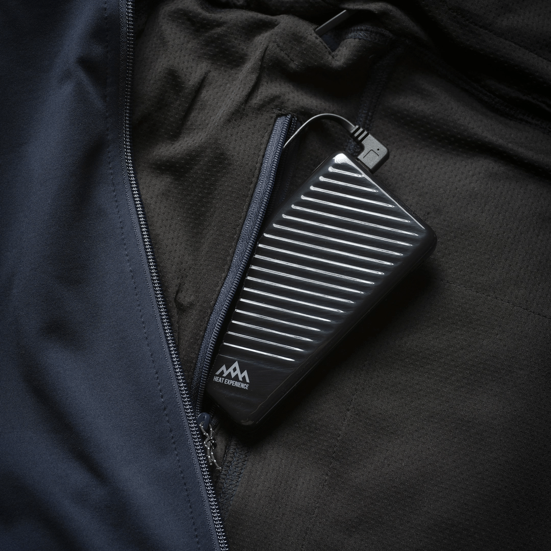 HeatX - Oppvarmet Anyday Zipfleece Herre Navy/Blå