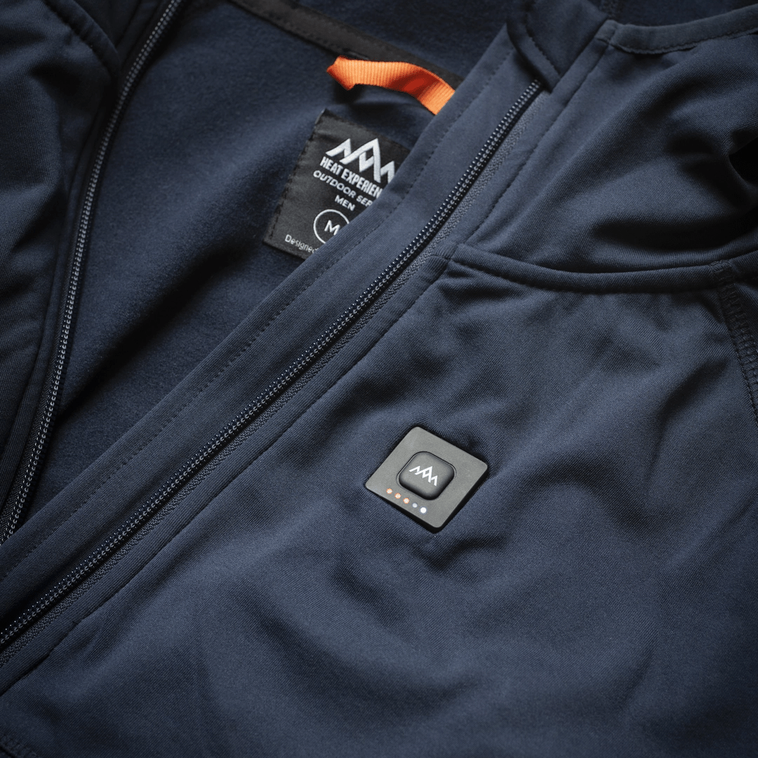 HeatX - Oppvarmet Anyday Zipfleece Herre Navy/Blå