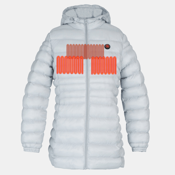 Glovii - Varm jakke dame lys grå